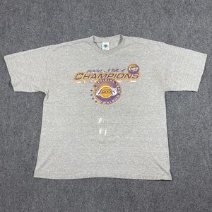 Y2K Los Angeles Lakers NBA Champions Team Rosters Mens 2XL 066